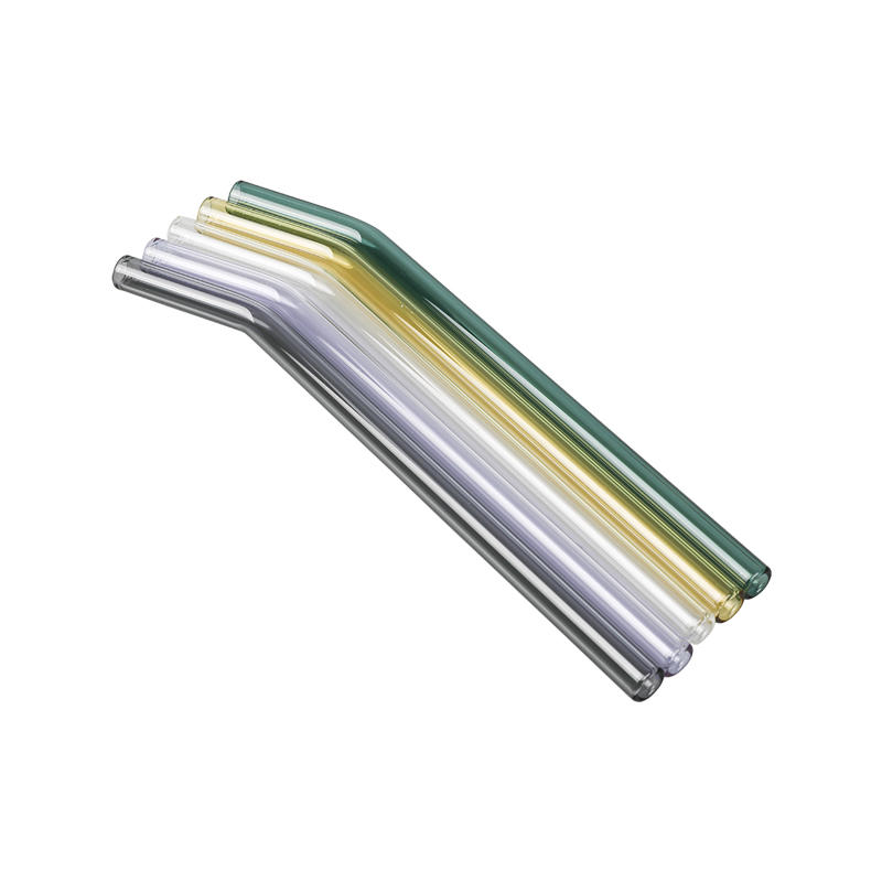 GS01-JIAYAN Multicolor Optional Flexible/Straight Glass Straw