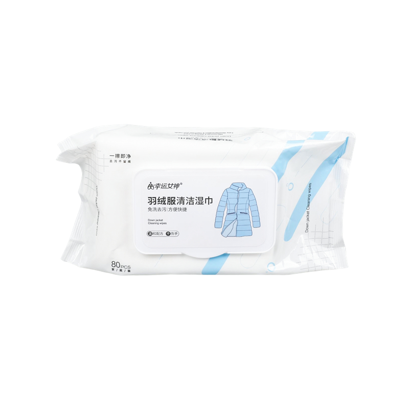 SJ18-LADY LUCK Laundry Cleaning 80 PCS Down Jacket Cleaning Wet Wipes