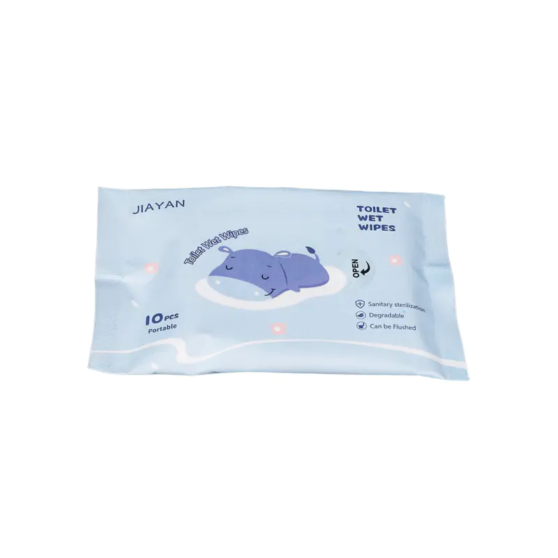 SJ11-JIAYAN Hippo Series Biodegradable Flushable Toilet Wet Wipes