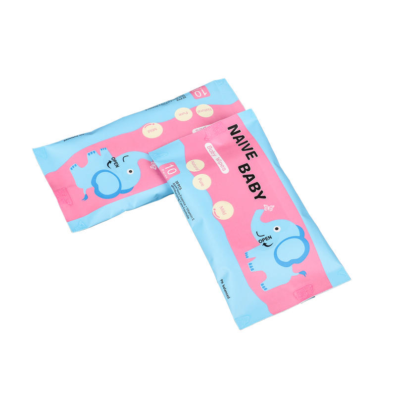 SJ01Naive Baby Little Elephant 10 PCS Portable Baby Wet Wipes