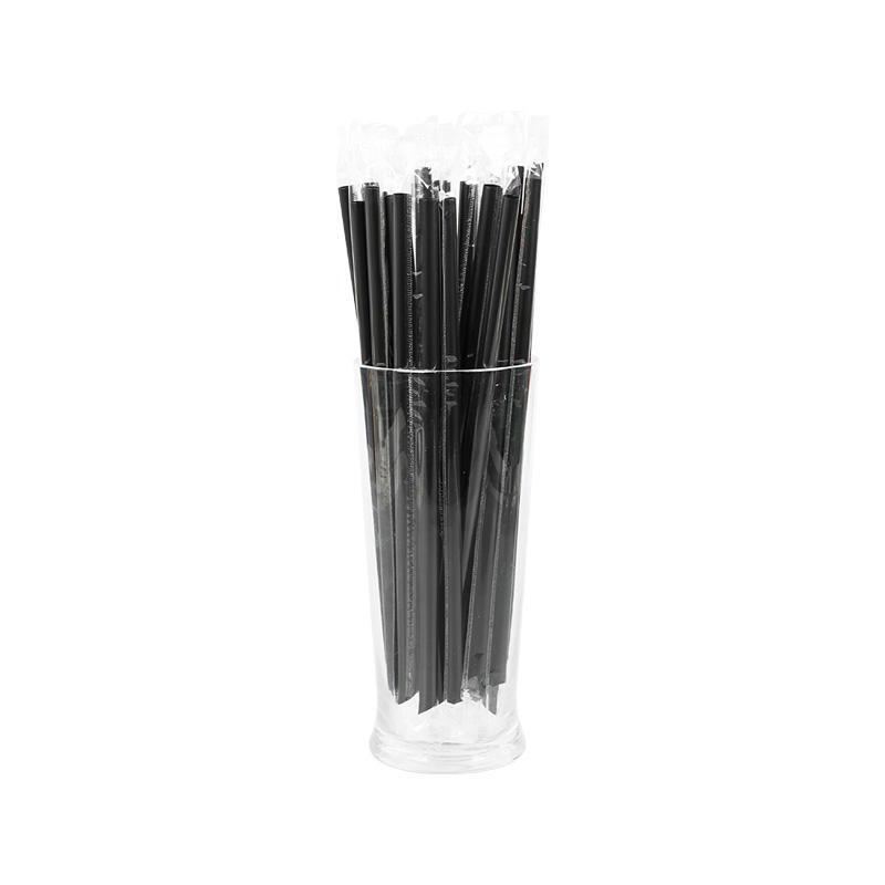 PP09-JIAYAN Plastic Sharp End Individual Film Wrapped Straight Drinking Straw 