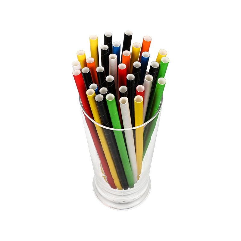 ZG01- JIAYAN Biodegradable Multicolor Straight Drinking Paper Straws