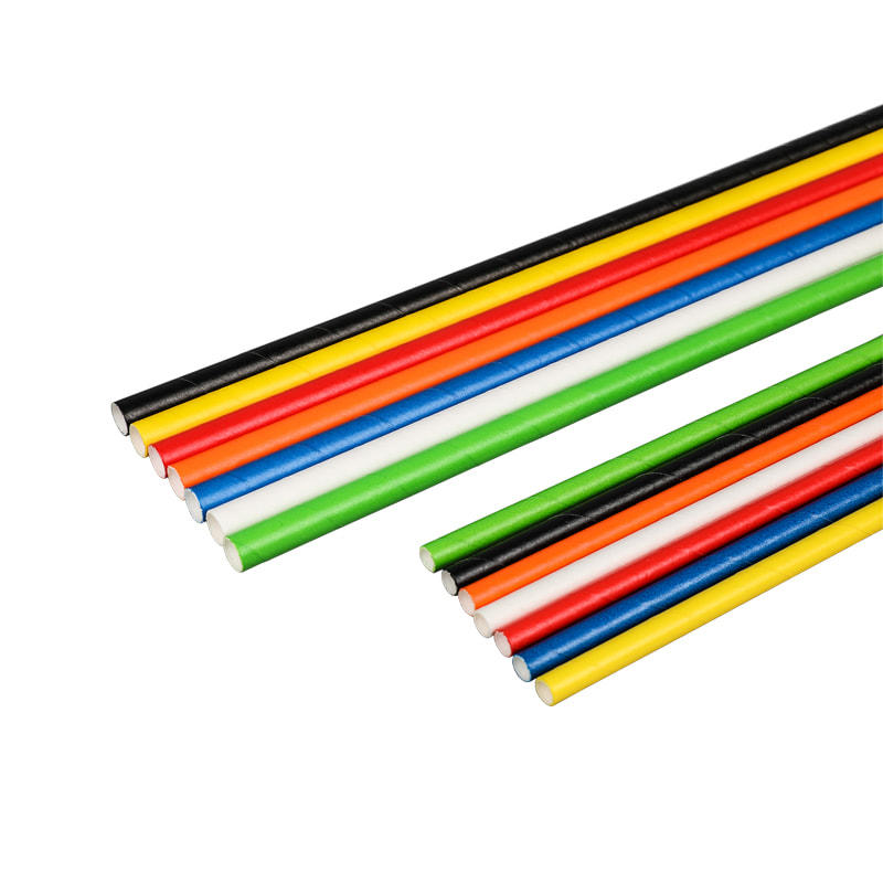 ZG01- JIAYAN Biodegradable Multicolor Straight Drinking Paper Straws