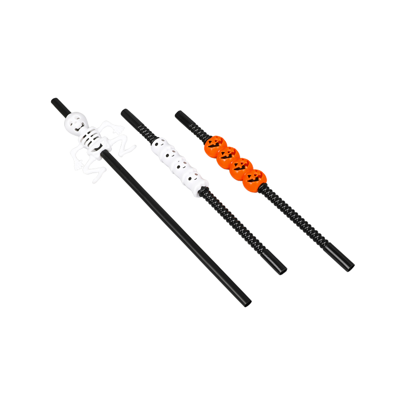 ZX04-JIAYAN PETG Food Grade Halloween Series Silly Drinking Straw
