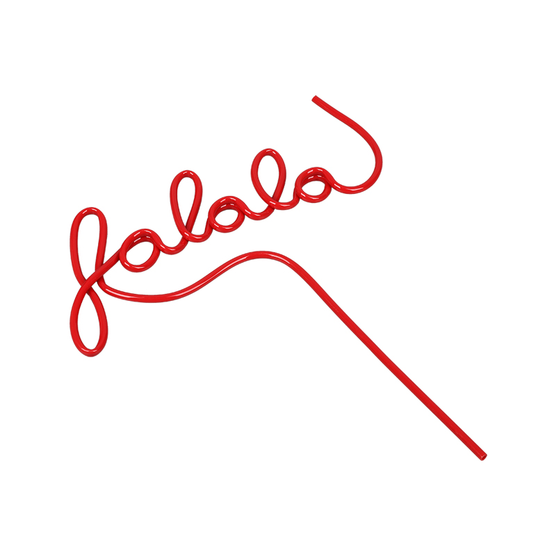 ZX02- JIAYAN Custom Crazy Logo Letter Shape Party Decoration Crazy Drinking Straw