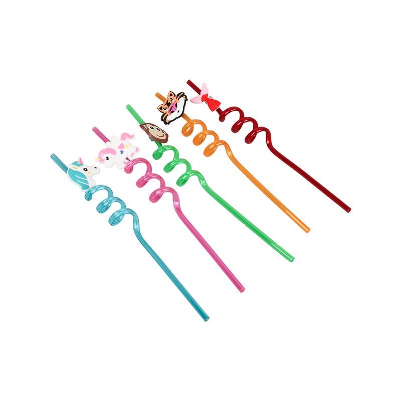 ZX03-JIAYAN PETG Animal Series Cartoon Party Crazy Shape Reusable Drinking Straw