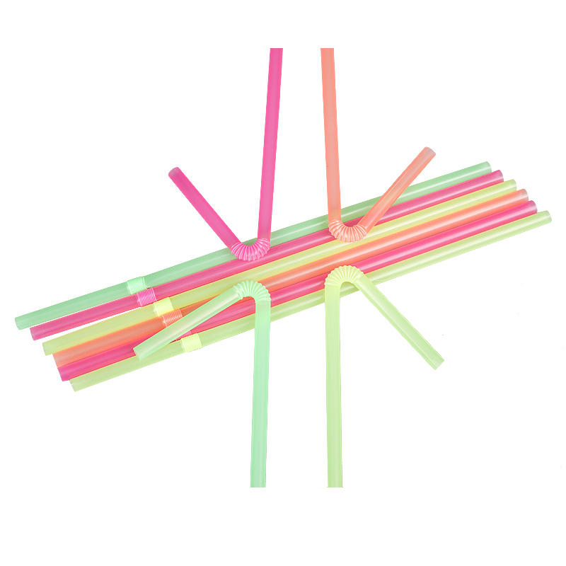 PP04-JIAYAN Individual Paper Wrapped Packing Plastic Flexible Drinking Straw 