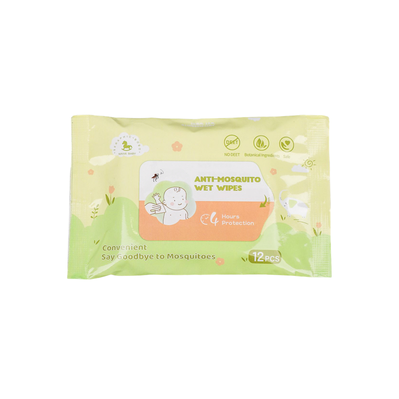 SJ15-Naive Baby 12 PCS Portable Anti- Mosquito Wet Wipes