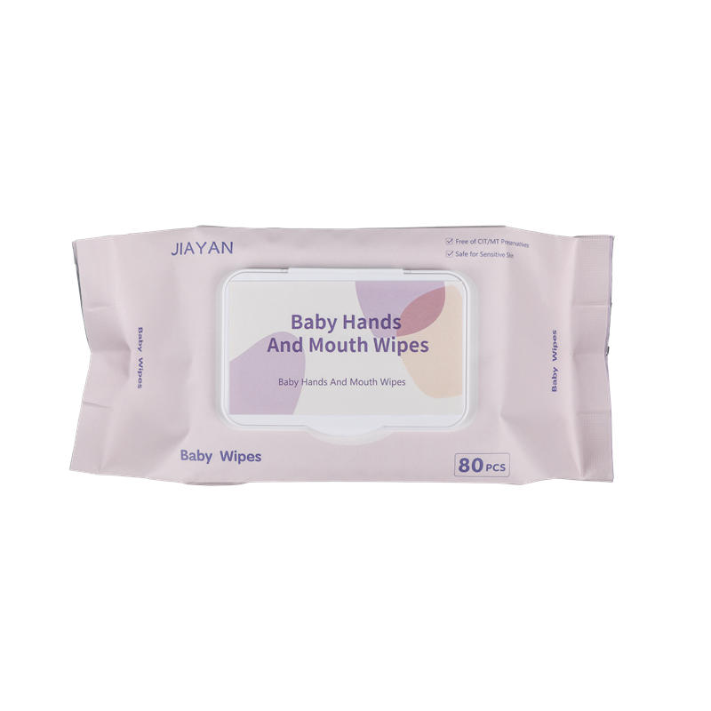 SJ04-JIAYAN Purple Unscented 80 PCS Hands and Mouth Baby Wet Wipes