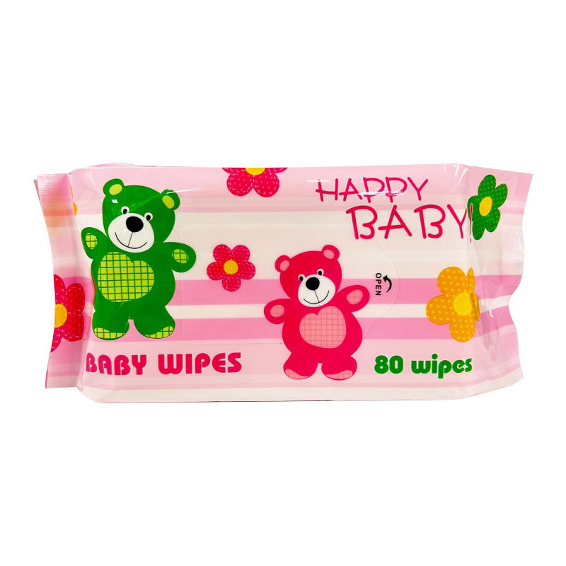 JYWM012-Cartoon Bear Soft Baby Wipes 80 PCS