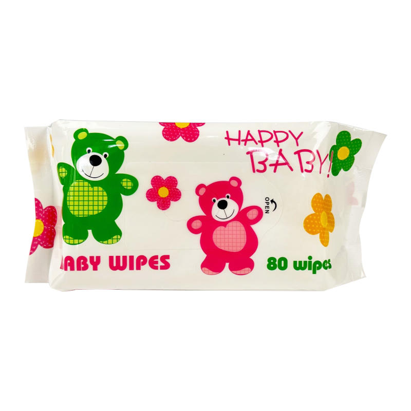 JYWM012-Cartoon Bear Soft Baby Wipes 80 PCS
